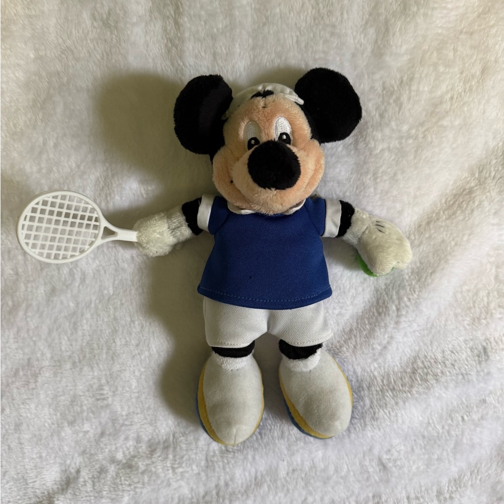 Disney Mickey Mouse Blue and White Stuffed Animal